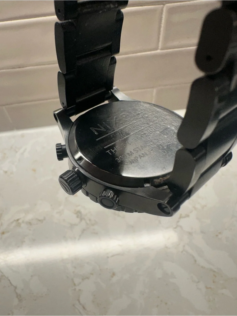 Nixon Black Stainless Chronograph Watch